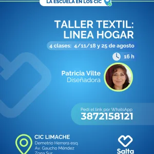 Taller textil: linea hogar - 04/08/25