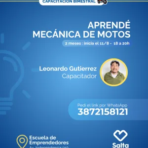 Aprendé mecánica de motos (Comisión 2) - 11/08/25