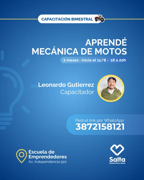 Aprendé mecánica de motos (Comisión 2) - 11/08/25
