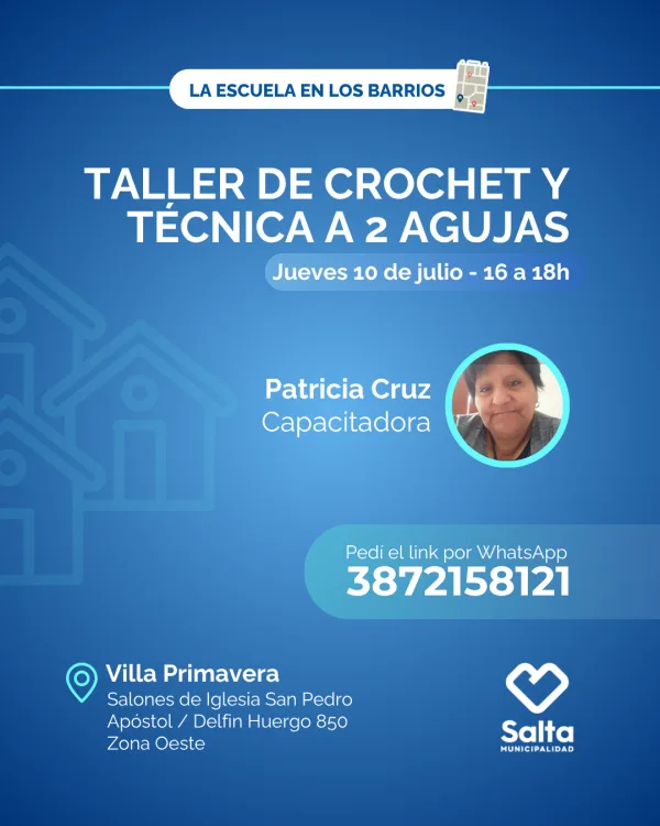 Taller de crochet y técnica a dos agujas - 10/07/25