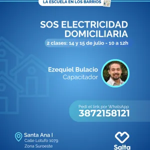 SOS electricidad domiciliaria - 14 y 15/07/25
