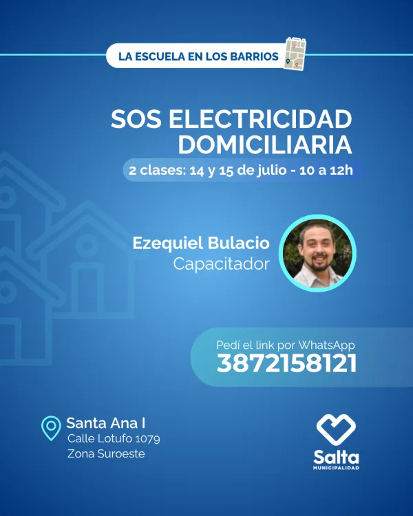 SOS electricidad domiciliaria - 14 y 15/07/25