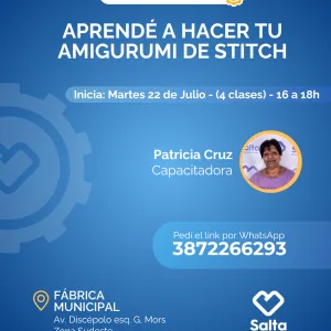 Aprendé a hacer tu amigurumi de Stich - 22/07/25
