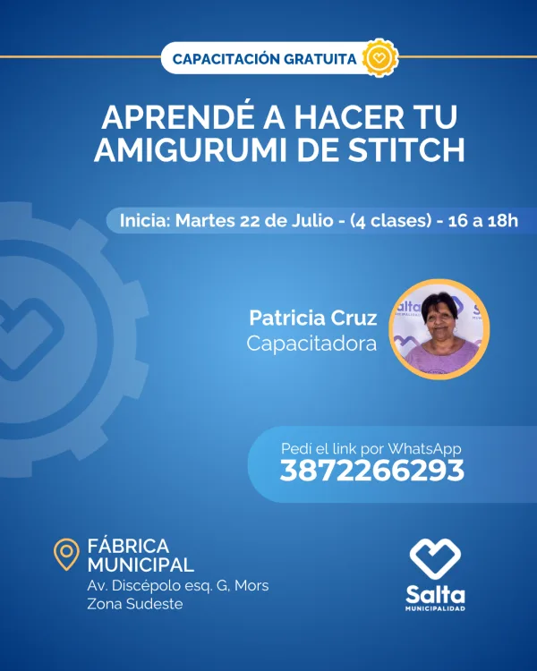 Aprendé a hacer tu amigurumi de Stitch - 22/07/25