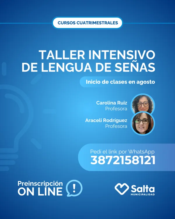 Cuatrimestral: Taller intensivo de lengua de señas - 08/07/25