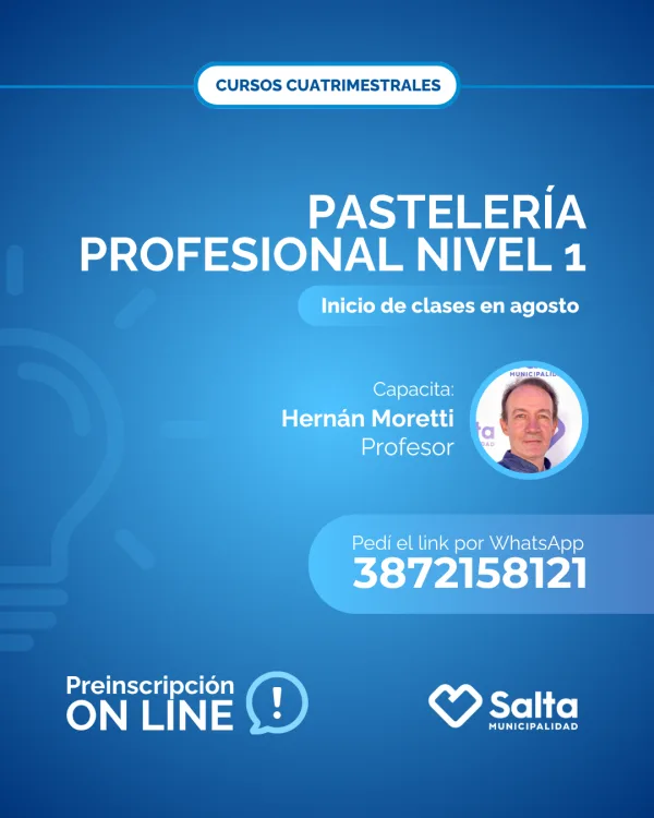 Cuatrimestral: Pastelería profesional nivel 1 - 07/07/25