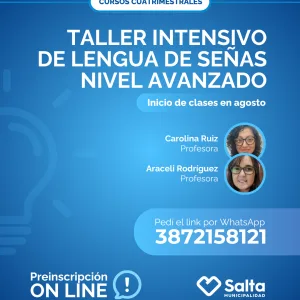 Cuatrimestral: Taller intensivo de lengua de señas nivel avanzado - 08/07/25