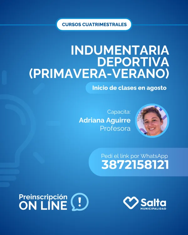 Cuatrimestral: Indumentaria deportiva (primavera-verano) - 08/07/25