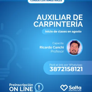 Cuatrimestral: Auxiliar de carpintería - 09/07/25