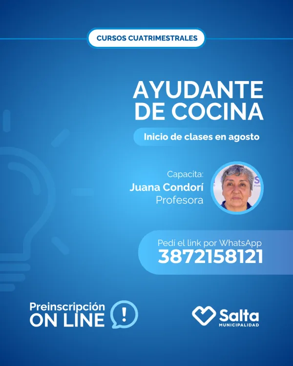 Cuatrimestral: Ayudante de cocina - 07/07/25