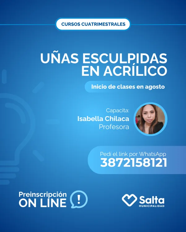 Cuatrimestral: uñas esculpidas en acrílico - 09/07/25