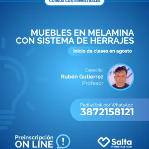 Cuatrimestral: muebles en melamina con sistema de herrajes - 09/07/25