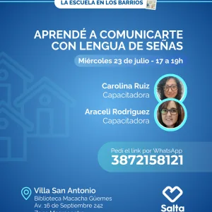 Aprendé a comunicarte con lengua de señas - 23/07/25