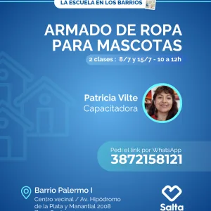 Armado de ropa para mascotas - 8 y 15/07/25