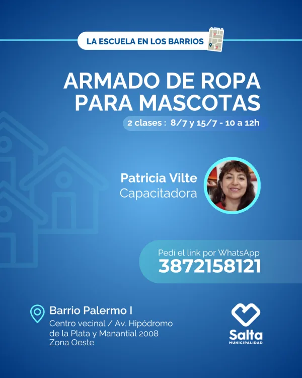 Armado de ropa para mascotas - 8 y 15/07/25