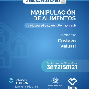 Manipulación de alimentos - 16 y 17/07/25