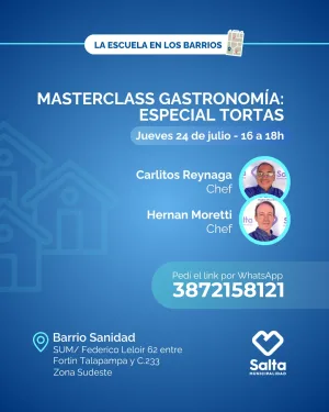 listo Masterclass gastronomía: especial tortas - 24/07/25