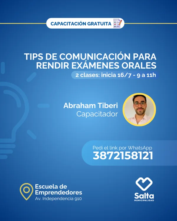 Tips de comunicación para rendir exámenes orales - 16 y 23/07/25