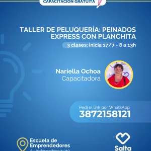 Taller de peluquería: peinados express con planchita - 17/07/25