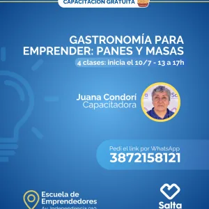 Gastronomía para emprender: panes y masas - 10/07/25