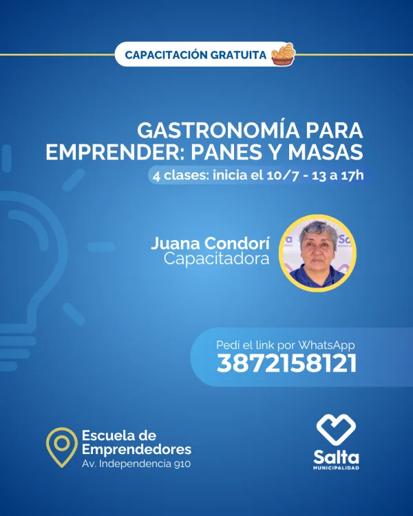 Gastronomía para emprender: panes y masas - 10/07/25
