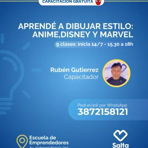 Aprendé a dibujar estilo: anime, disney y marvel (Comisión 2) - 14/07/25