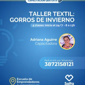 Taller textil: gorros de invierno - 24/07/25