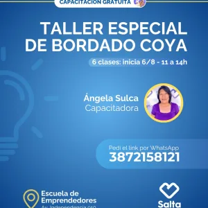 Taller especial de bordado coya - 06/08/25