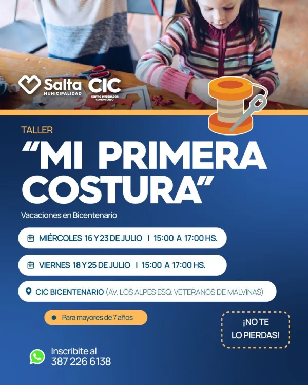 TALLER “MI PRIMERA COSTURA”