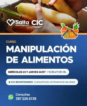 CURSO DE MANIPULACIÓN DE ALIMENTOS - CIC BICENTENARIO
