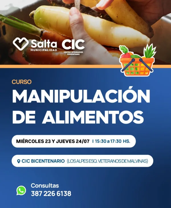 CURSO DE MANIPULACIÓN DE ALIMENTOS