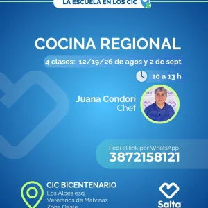 ¡Sumate al Curso de Cocina Regional en el CIC Bicentenario!