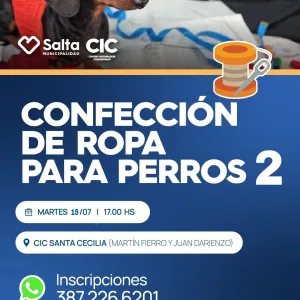 "CONFECCION DE ROPA PARA PERROS 2 " CIC. SANTA CECILIA