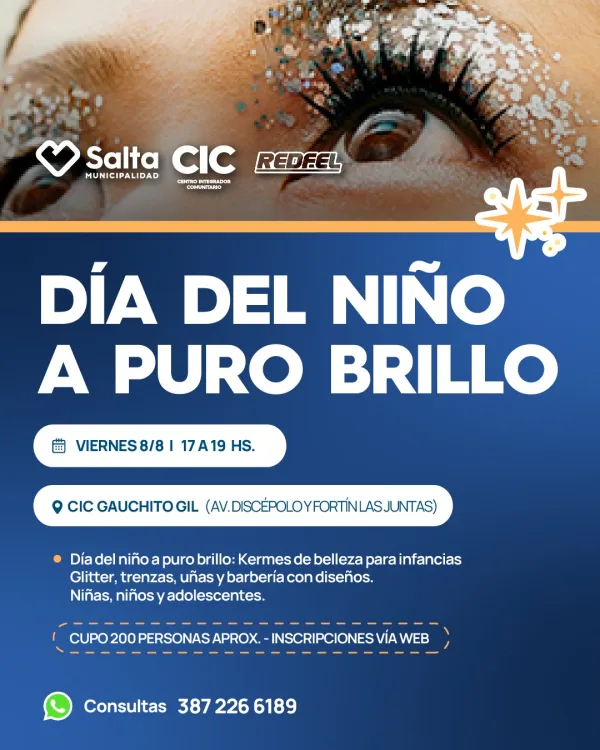 Día del niño a puro brillo: Kermes de belleza para infancias - CIC Gauchito Gil