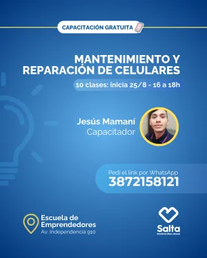 Mantenimiento y reparación de celulares (Comisión 2) - 25/08/25