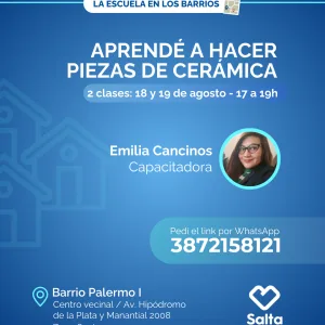 Aprendé a hacer piezas de cerámica - 18 y 19/08/25