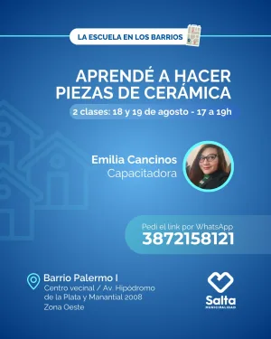 Aprendé a hacer piezas de cerámica - 18 y 19/08/25