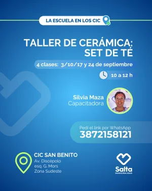Taller cerámica: set de Té - 03/09/25