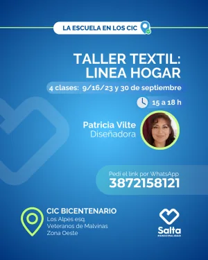 Taller textil: linea hogar - 09/09/25