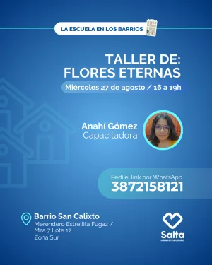 Taller de flores eternas - 27/08/25