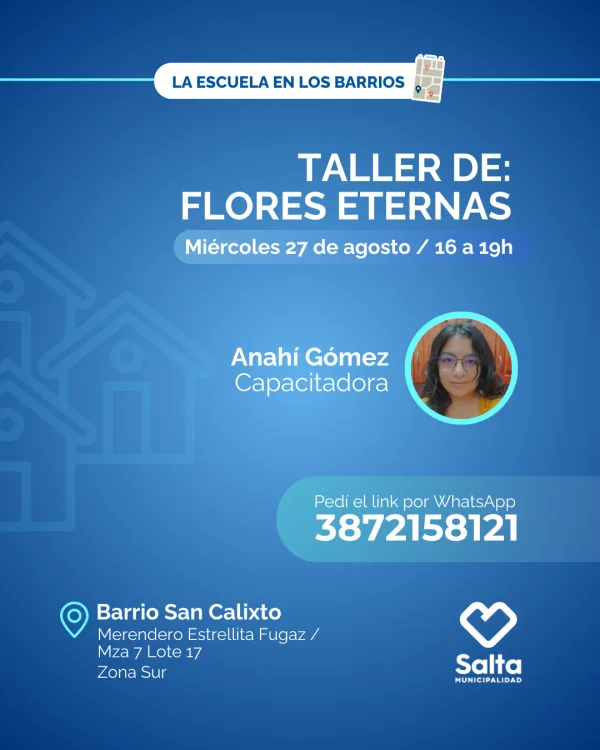 Taller de flores eternas - 27/08/25