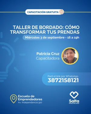 Taller de bordado: cómo transformar tus prendas - 03/09/25