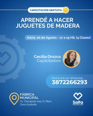 Aprendé a hacer juguetes de madera - 20/08/25