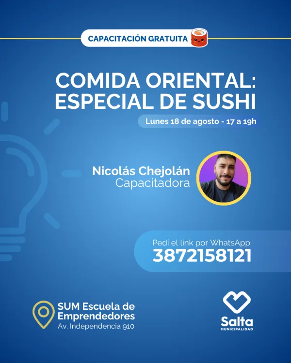 Cocina oriental: especial de sushi - 18/8/25