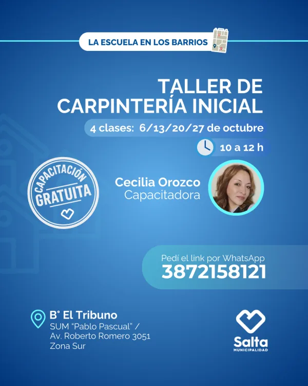 Taller de carpintería inicial - 06/10/25