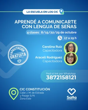 Aprendé a comunicarte con lengua de señas - 08/10/25