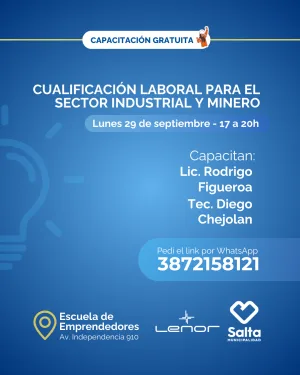 Cualificación laboral para el sector industrial y minero - 29/09/25