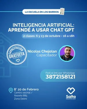 Inteligencia Artificial: aprendé a usar CHAT GPT- 06/10/25