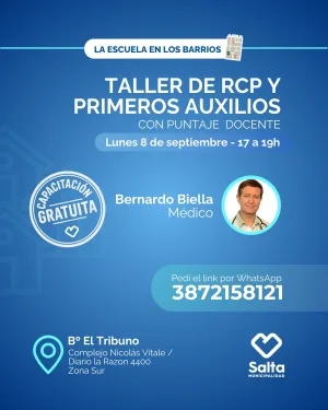 Taller de RCP y primeros auxilios - 08/09/25