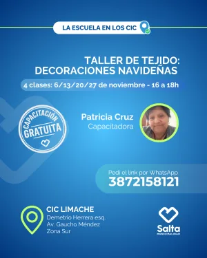 Taller de tejido: decoraciones navideñas - 06/11/25
